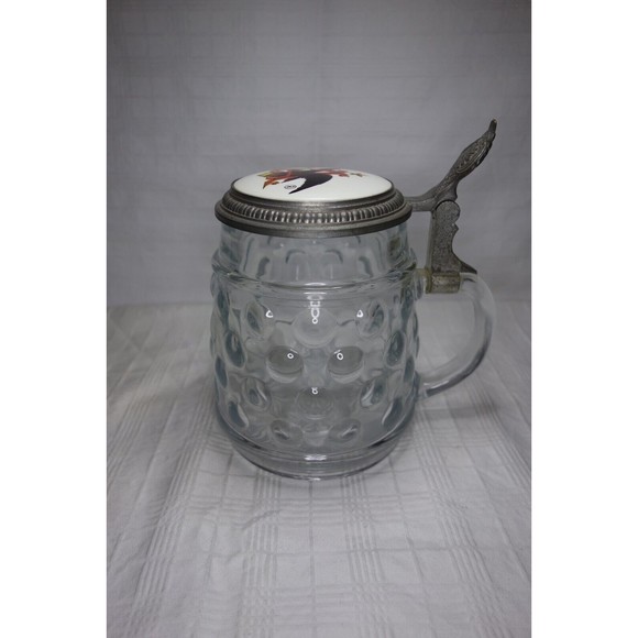 Anheuser Busch Budweiser BMF Bierseidel Beer Steins Lidded Hobnail West Germany - Picture 3 of 11